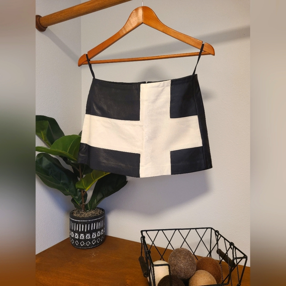 Leather Micro Mini Skirt